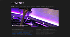 Desktop Screenshot of element112restaurant.com