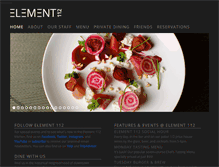 Tablet Screenshot of element112restaurant.com